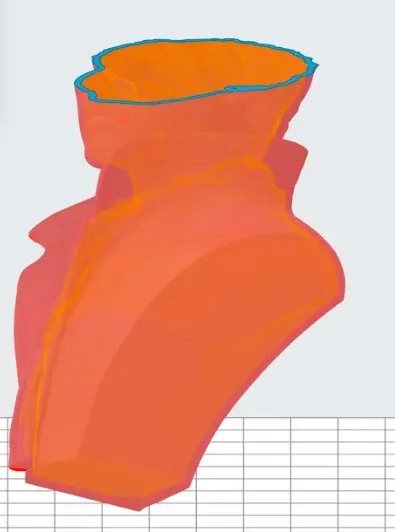 Illustration showing uncured resin trapped inside hollow print without drain holes