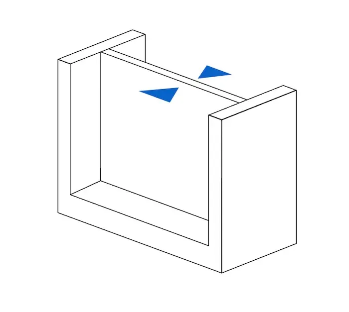Diagram showing supported wall thickness guidelines for 3D printing