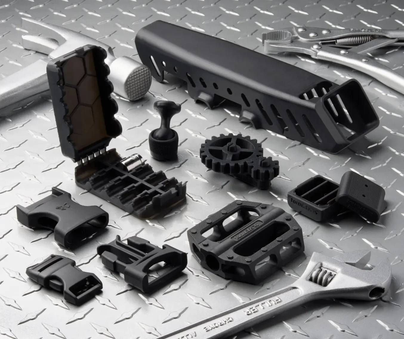 Tough resin functional mechanical components and snap-fit assemblies